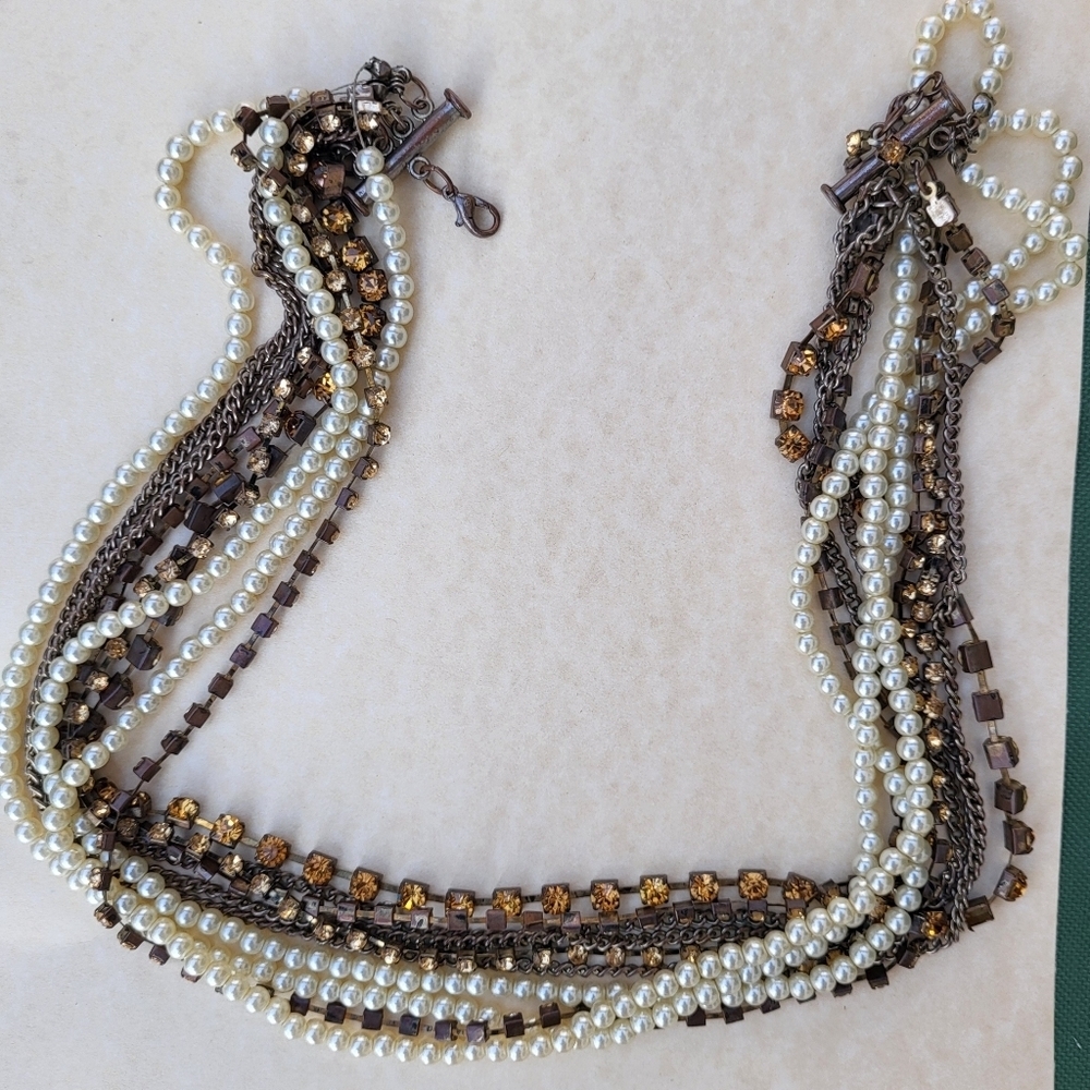 Vintage beaded necklace - Picture 2 of 3